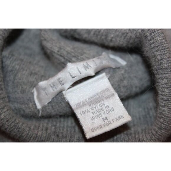 The Limited Lambswool Angora Blend Gray Turtleneck Sweater Soft Warm Medium - Picture 7 of 7